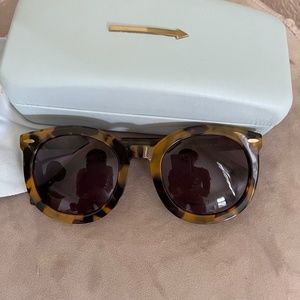 Karen Walker Super Duper Strength 55mm Sunglasses-  Tortoise
